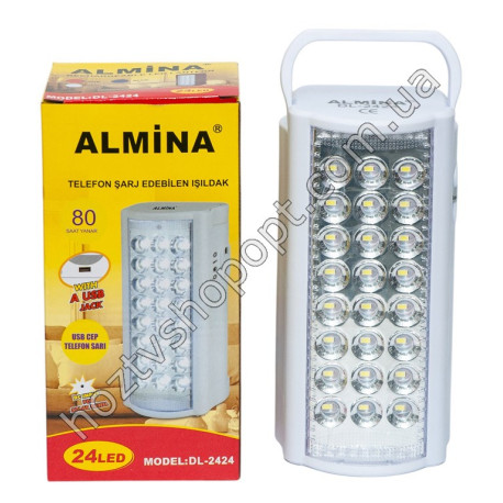 Фонарь аккумуляторный ручной ALMINA DL-2424