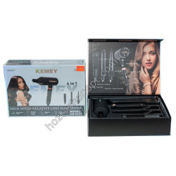 WL-965 Фен для волос с насадками 4 в 1 KEMEY KM-9203