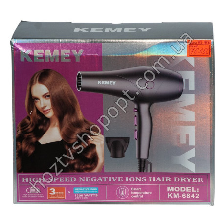 WL-966 Фен для волос KEMEY KM-6842 1300W