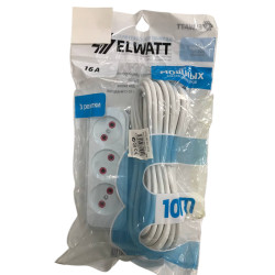 WL-1610 Удлинитель Elwatt на 3 розетки 10м