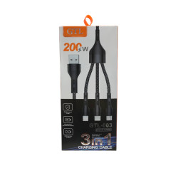 WL- 1441 Кабель GTL 3-in-1 USB to Lightning+Micro+TYPE-C 1m